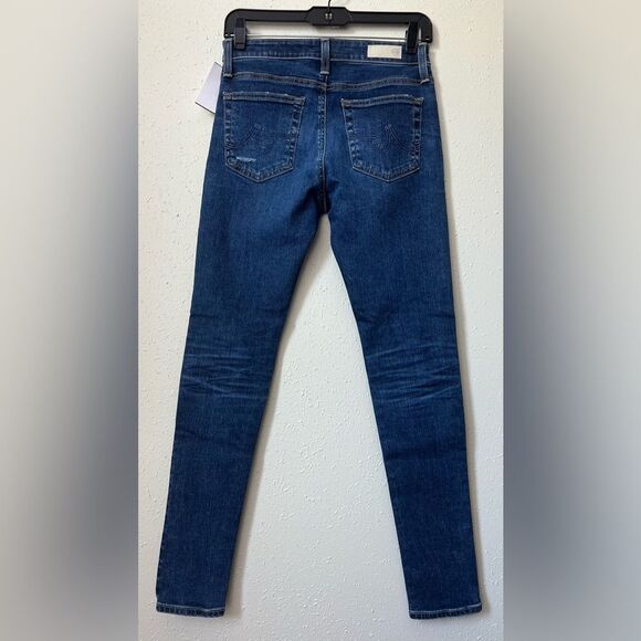 New AG THE FARRAH SKINNY ANKLE high-rise skinny ankle Distressed Jeans Size 27 - Picture 3 of 12